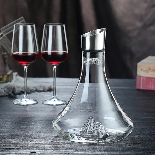 Mountains in Your Glass: Elevate Your Wine Experience with Our High Grade Guanshan Style Decanter'