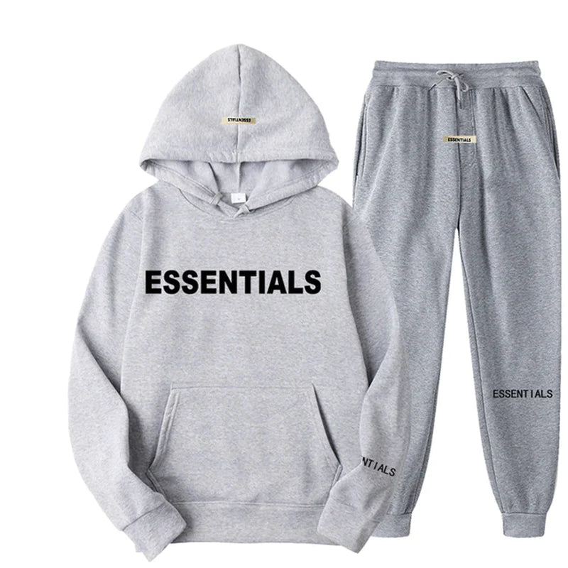 Stay Stylish, Stay Active: Essentials Hooded Sweatsuit Set