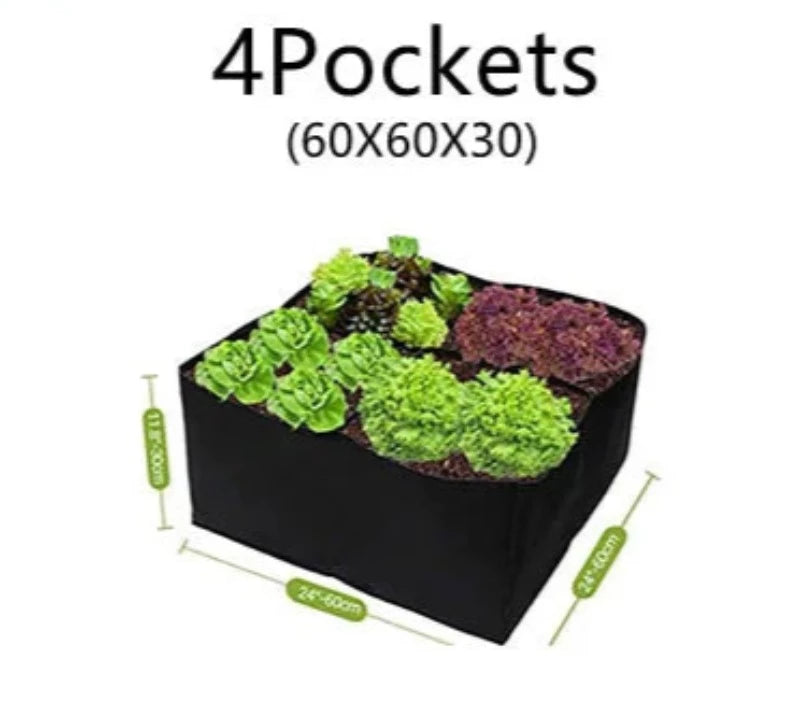 Felt Multi-Grid Rectangular Planting Bag Vegetable Split Planting Bag Green Growing Garden Flowerpot Beautiful Planting Bag for Urban Areas and Nomads