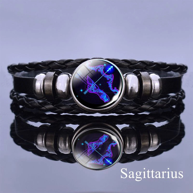 Unlock Your Cosmic Style: 12 Zodiac Constellation Charm Bracelet - Perfect Gifts for Every Sign!