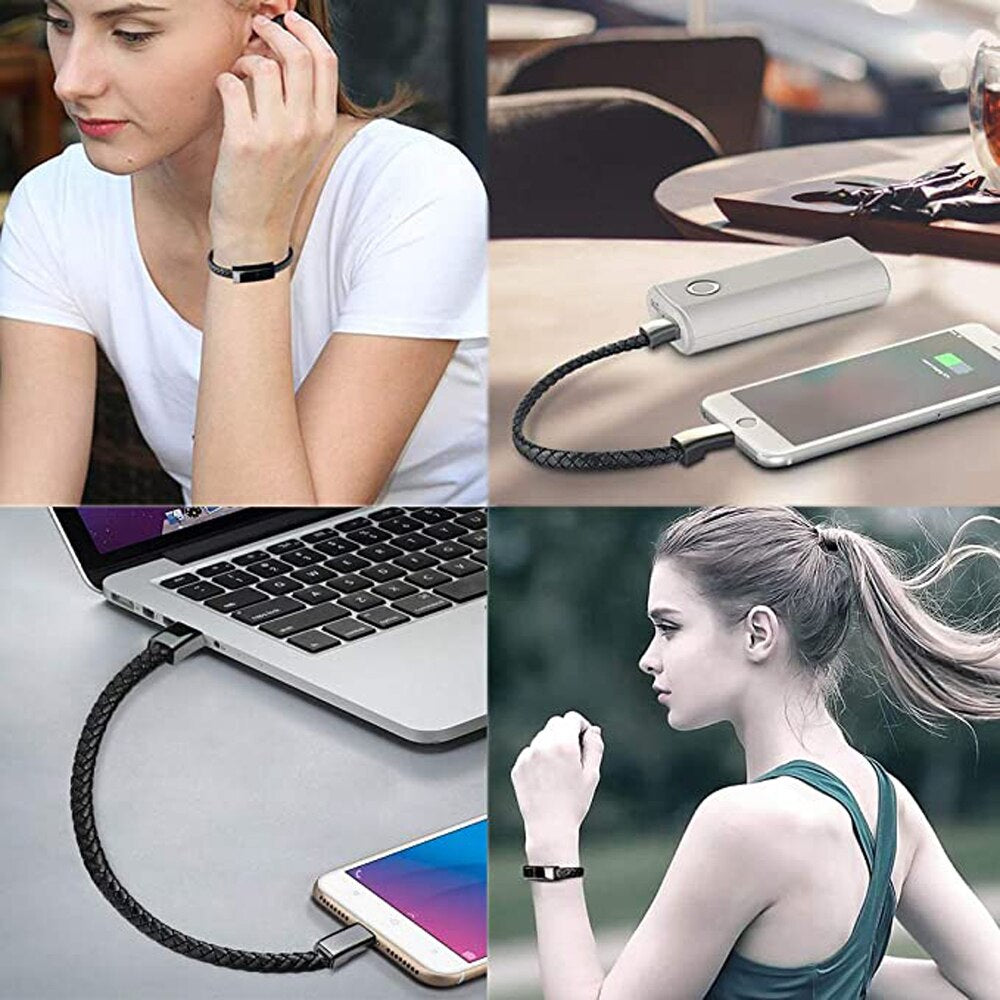 ZenCharge: Tranquil Bracelet USB Cable for Swift Charging - Compatible with iPhone, Samsung, & More