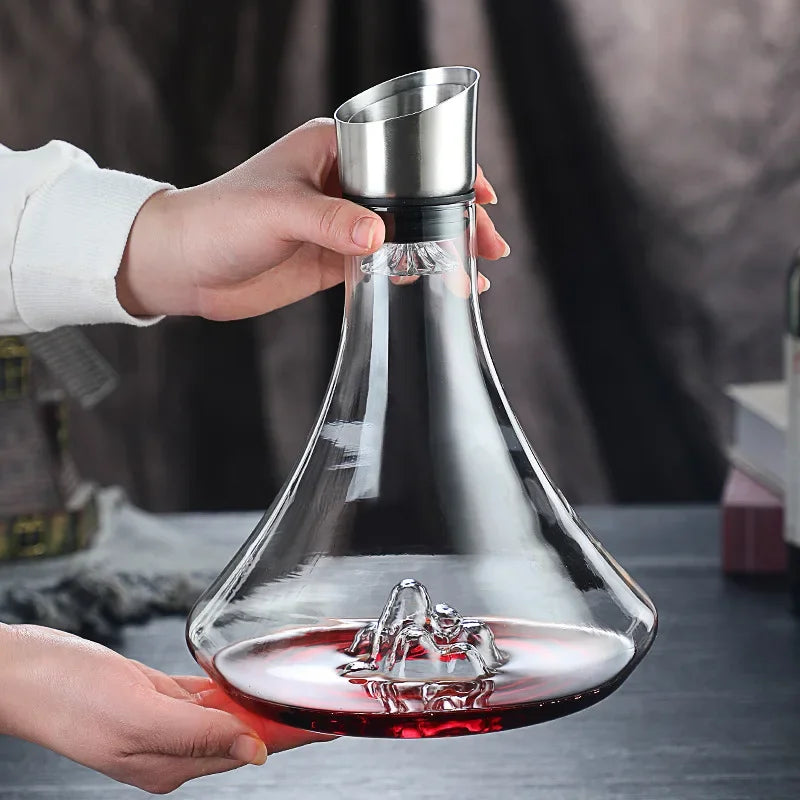 Mountains in Your Glass: Elevate Your Wine Experience with Our High Grade Guanshan Style Decanter'