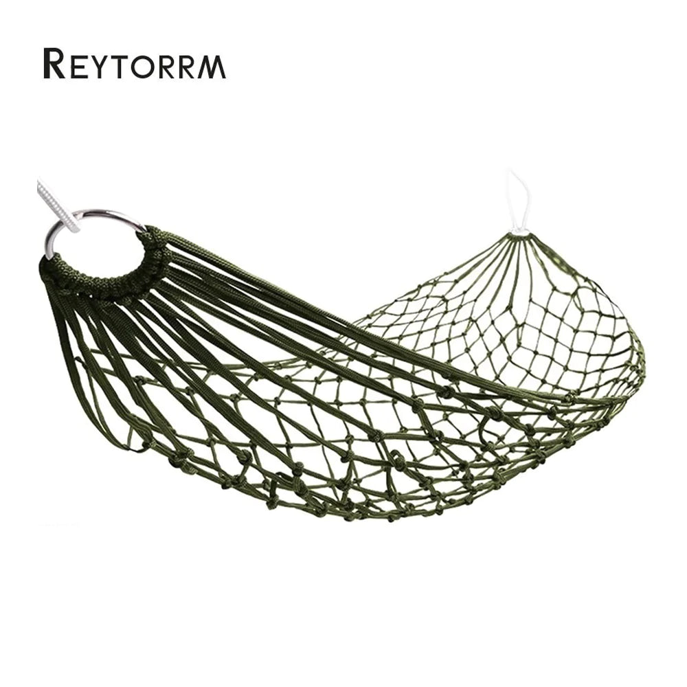 Relax Anywhere, Anytime: Portable Nylon Mesh Hammock - Your Essential Outdoor Comfort Companion