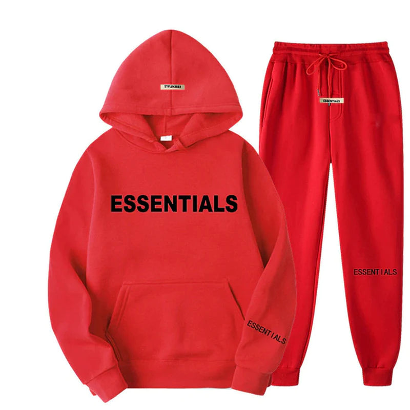 Stay Stylish, Stay Active: Essentials Hooded Sweatsuit Set