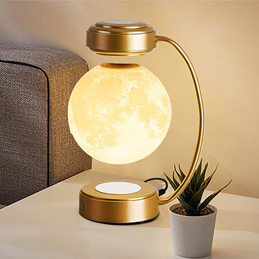 Illuminate Your Space: Discover the Magic of Our 3D Magnetic Levitating Moon Lamp - Effortless Rotation, Wireless Design, and Three Mesmerizing Colors!