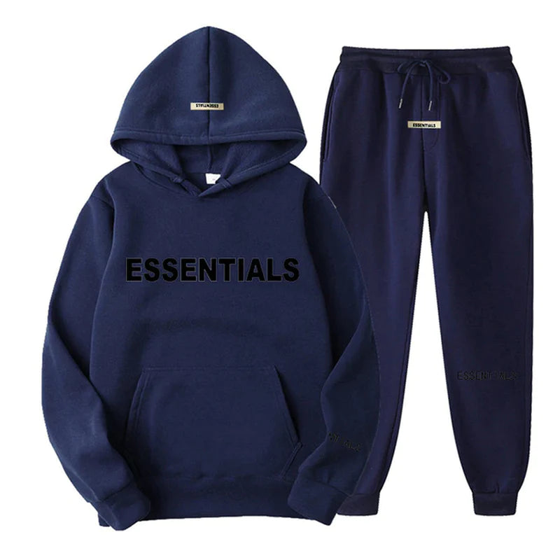 Stay Stylish, Stay Active: Essentials Hooded Sweatsuit Set