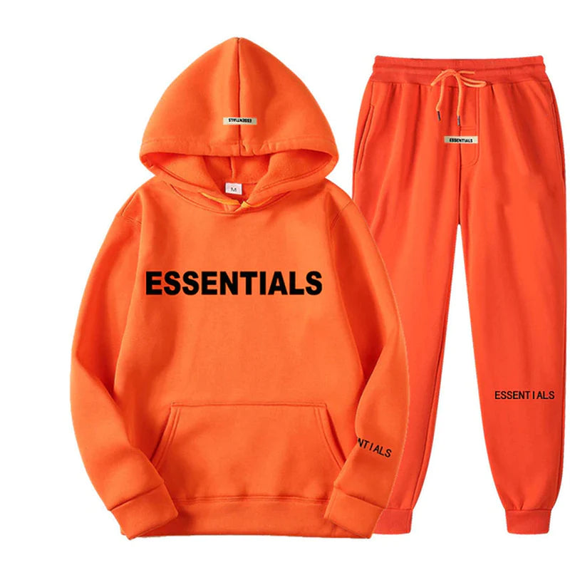 Stay Stylish, Stay Active: Essentials Hooded Sweatsuit Set