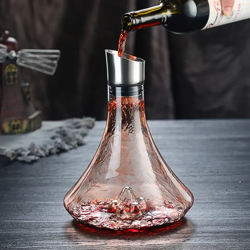 Mountains in Your Glass: Elevate Your Wine Experience with Our High Grade Guanshan Style Decanter'