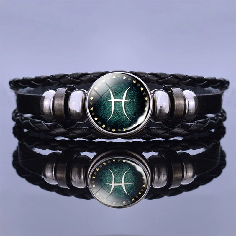 Unlock Your Cosmic Style: 12 Zodiac Constellation Charm Bracelet - Perfect Gifts for Every Sign!