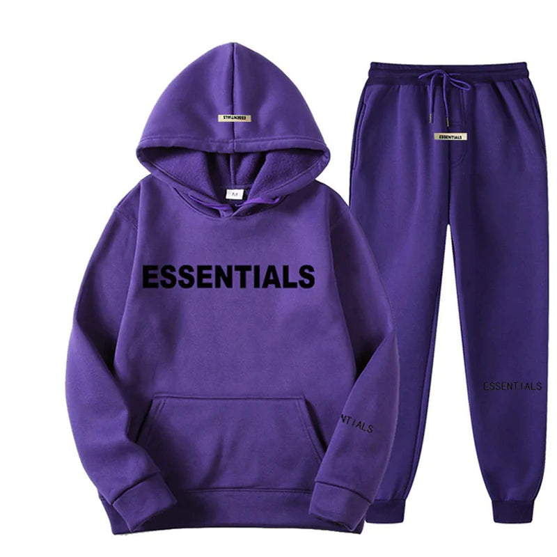 Stay Stylish, Stay Active: Essentials Hooded Sweatsuit Set