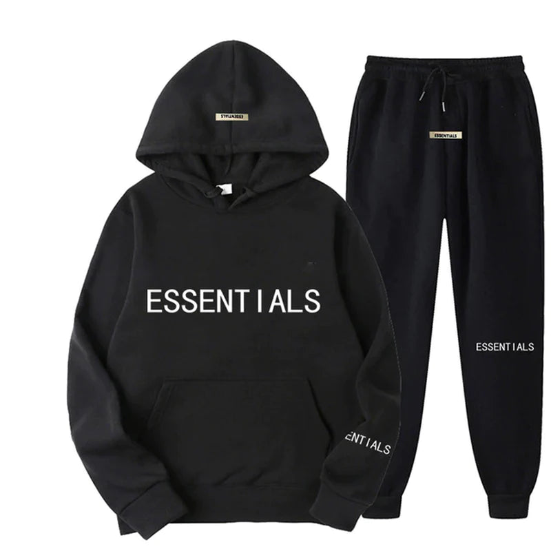 Stay Stylish, Stay Active: Essentials Hooded Sweatsuit Set