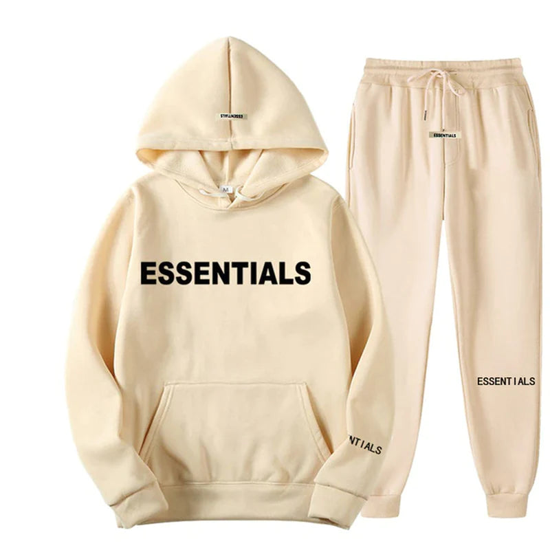 Stay Stylish, Stay Active: Essentials Hooded Sweatsuit Set