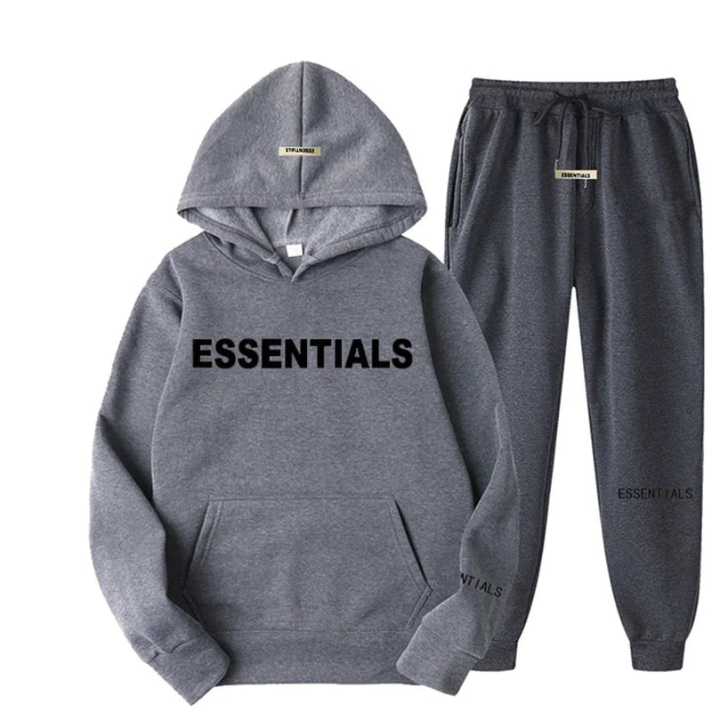 Stay Stylish, Stay Active: Essentials Hooded Sweatsuit Set