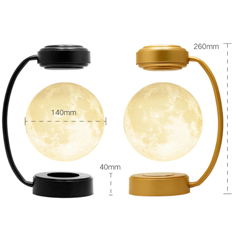 Illuminate Your Space: Discover the Magic of Our 3D Magnetic Levitating Moon Lamp - Effortless Rotation, Wireless Design, and Three Mesmerizing Colors!