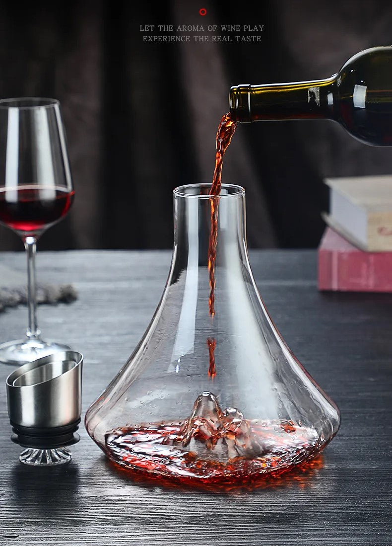 Mountains in Your Glass: Elevate Your Wine Experience with Our High Grade Guanshan Style Decanter