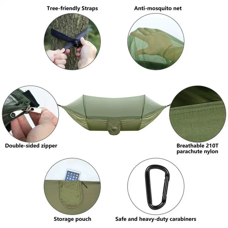 Introducing the Ultimate Camping Companion: The 2024 Camping Hammock with Mosquito Net