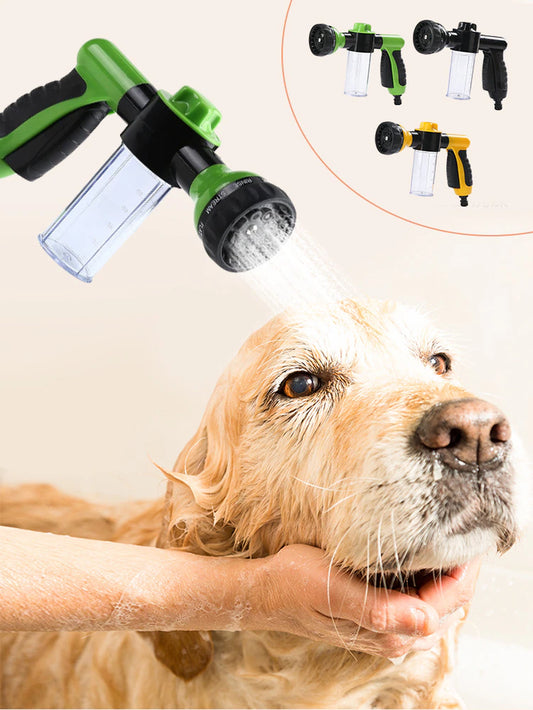 High-Pressure Sprayer Nozzle Hose Dog Shower Gun Adjustable Foam Gun Jet Dispenser Garden Watering Horse Dog Animal Washing Tool