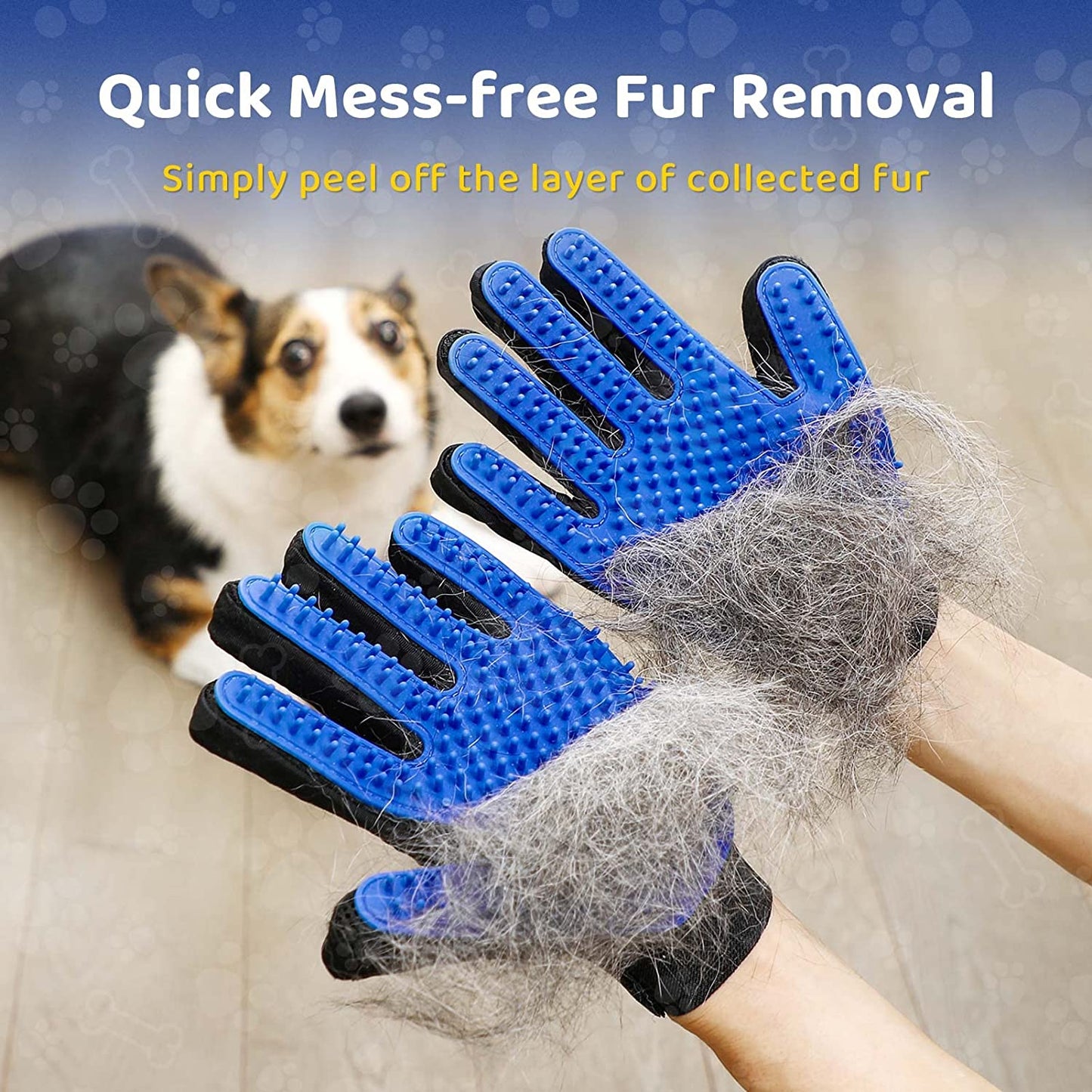 FurBuster Gentle Touch Pet Grooming Glove: Efficient Hair Remover for Happy Pets