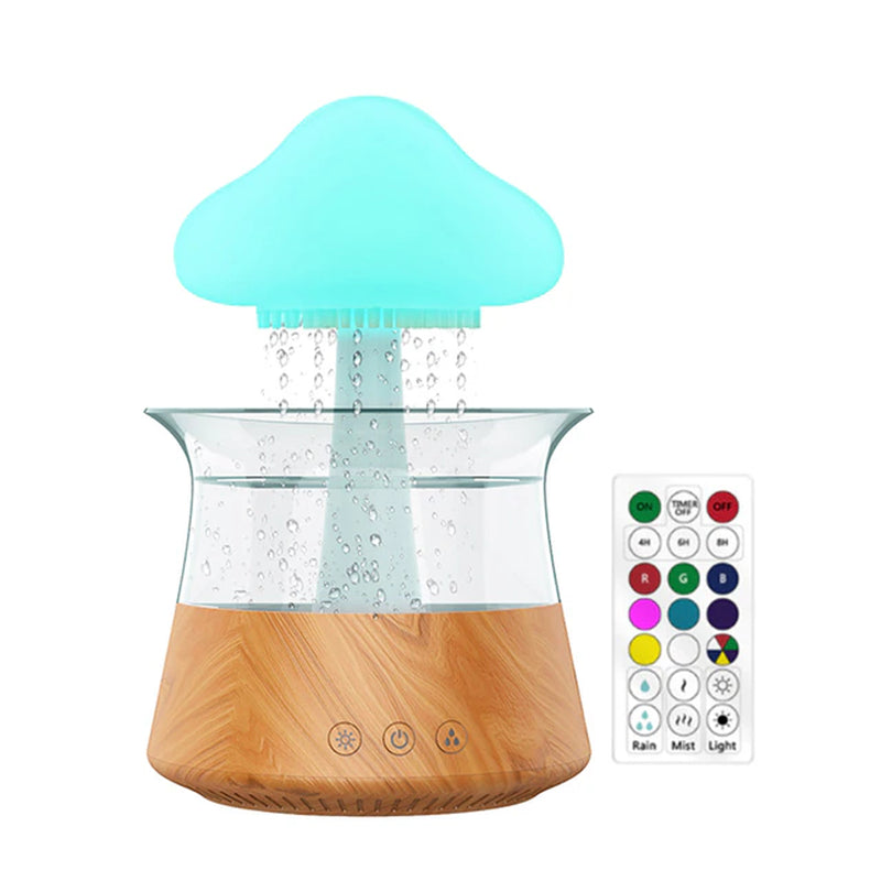 300Ml Mushroom Rain Air Humidifier Rain Cloud Design Colorful Night Light Aroma Diffuser USB Air Diffuser Mist Maker Machine