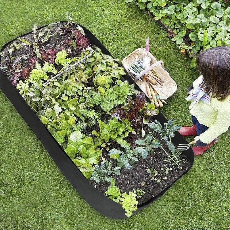 Felt Multi-Grid Rectangular Planting Bag Vegetable Split Planting Bag Green Growing Garden Flowerpot Beautiful Planting Bag for urban areasand nomads 