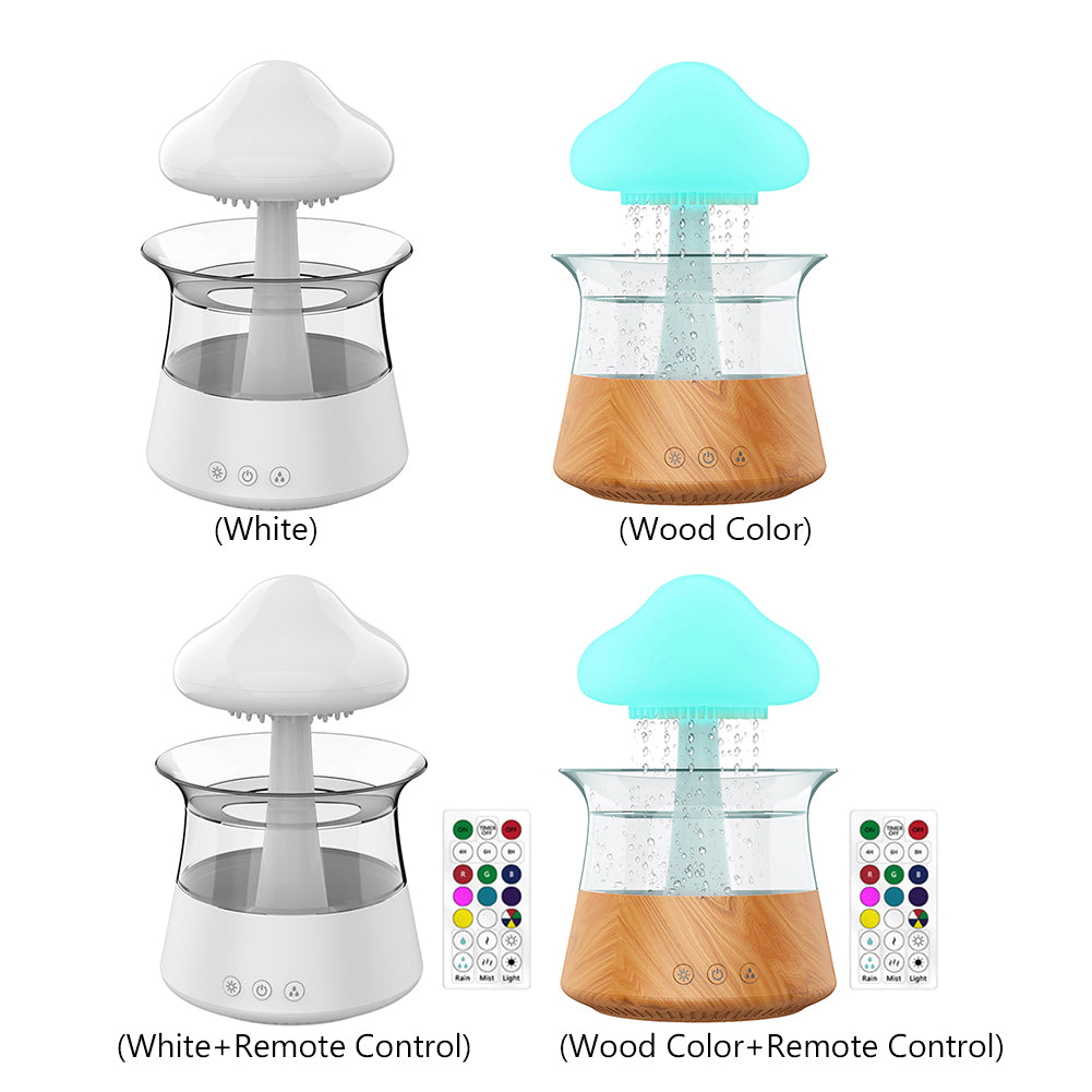 300Ml Mushroom Rain Air Humidifier Rain Cloud Design Colorful Night Light Aroma Diffuser USB Air Diffuser Mist Maker Machine