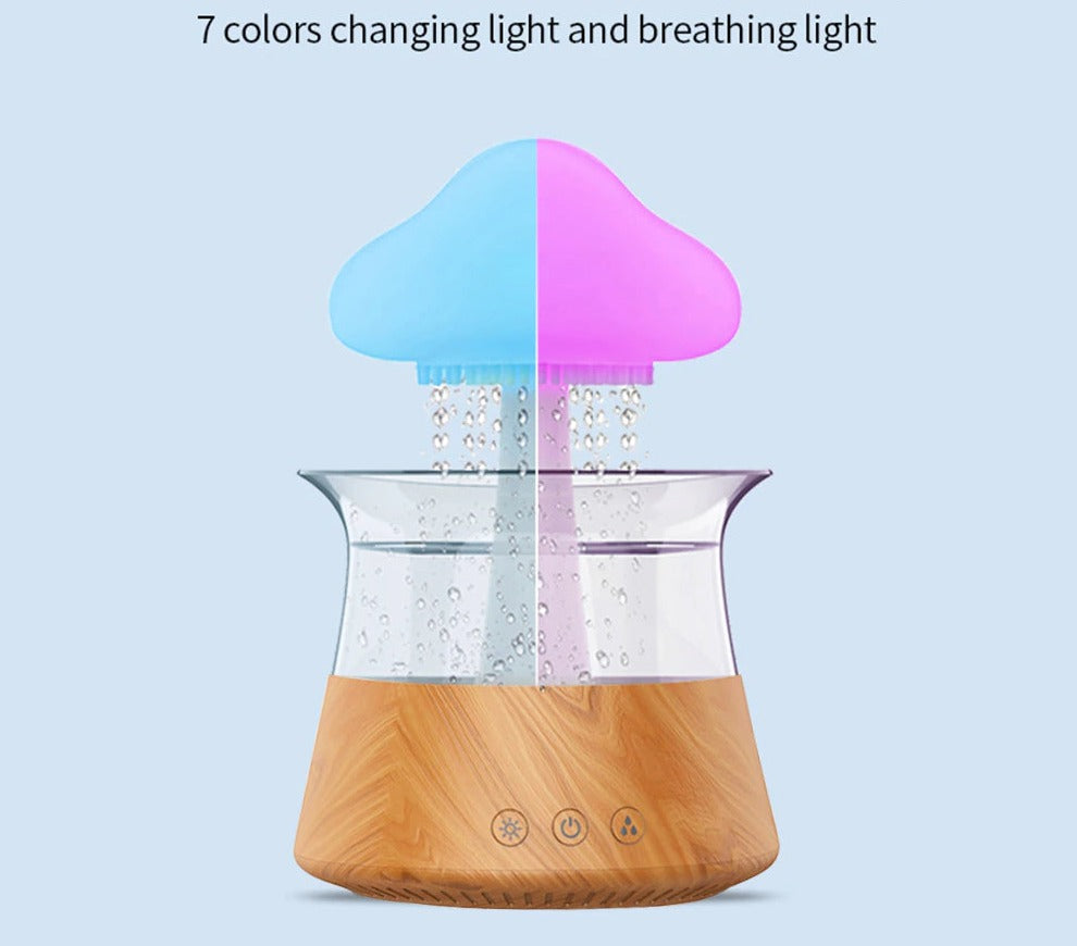 300Ml Mushroom Rain Air Humidifier Rain Cloud Design Colorful Night Light Aroma Diffuser USB Air Diffuser Mist Maker Machine